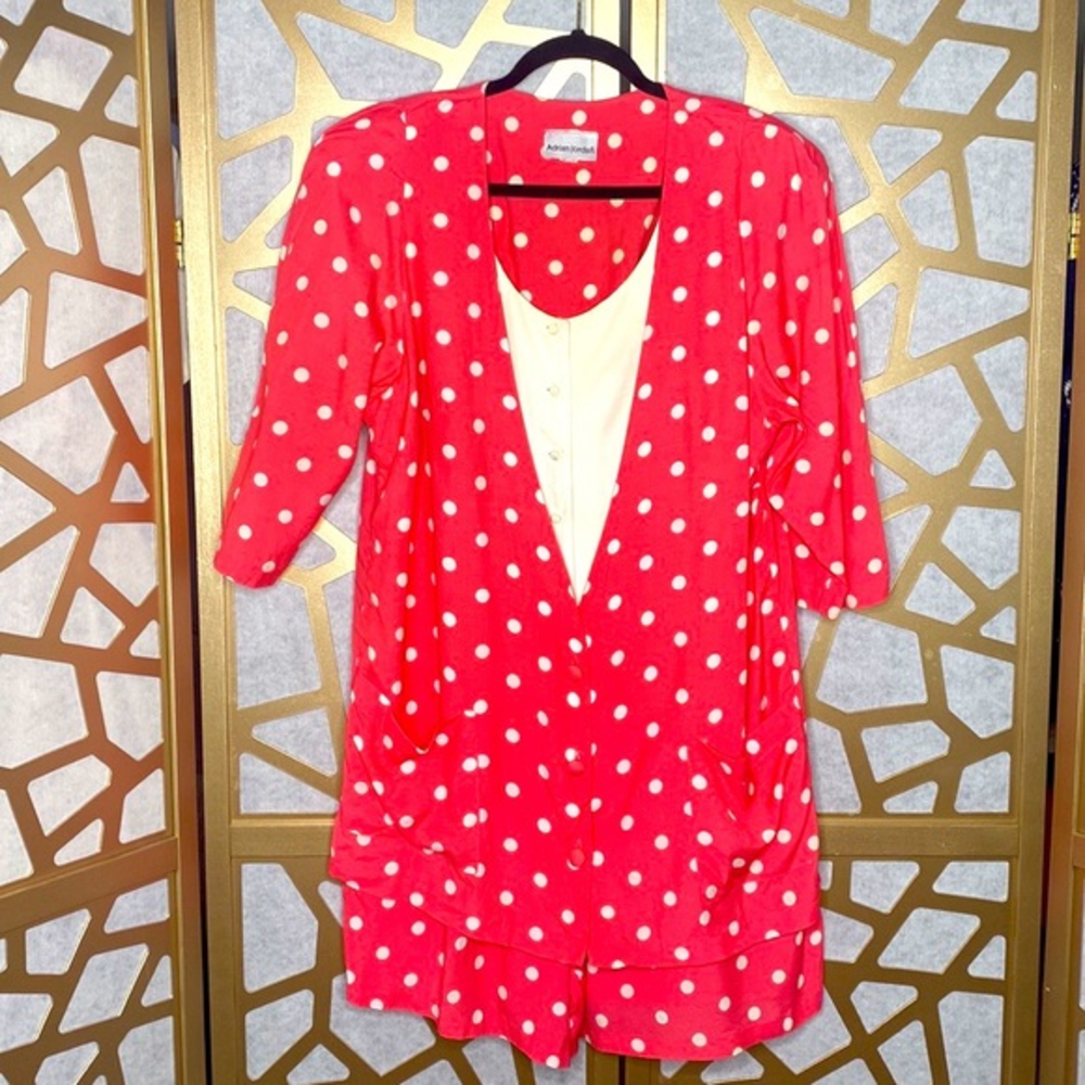 Vintage Adrian Jordan One Piece Shorts Suit‎